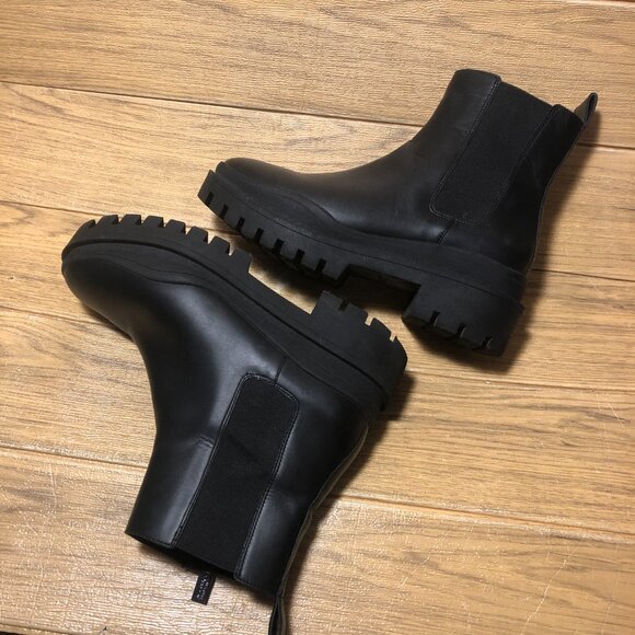 Vionic black wedge booties, style Karsen, leather waterproof, 8 - Picture 11 of 14